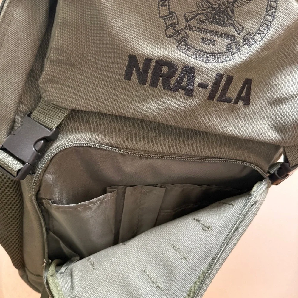 Military NRA-ILA National Rifle Association Army Green Tactical Utility Backpack
